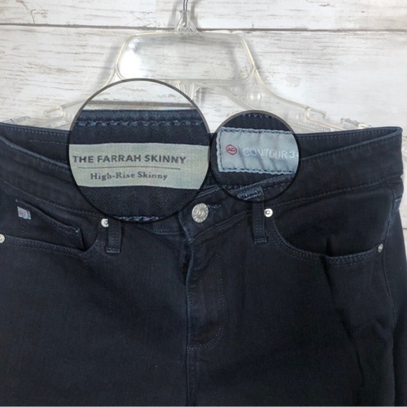AG The Farrah Skinny High-Rise Skinny Ankle Jean | 27R - Picture 7 of 8